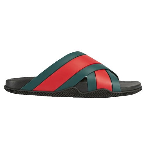 Mens rubber sandals with webbing