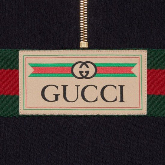 Vintage Gucci logo webbing sweater