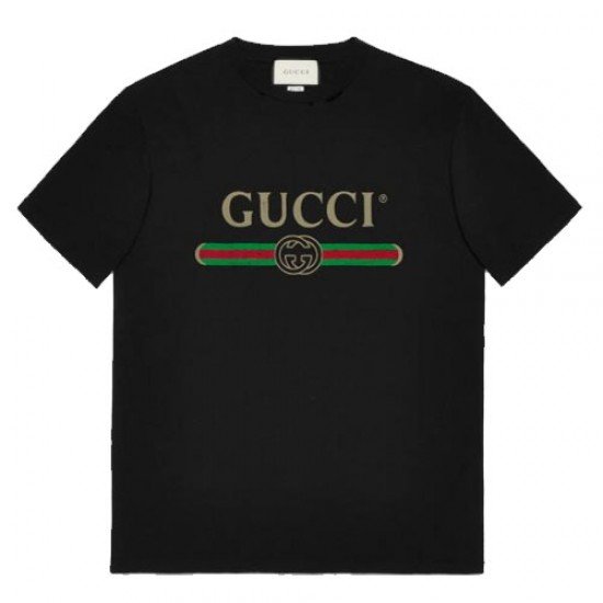 Gucci logo printed oversized T shirt