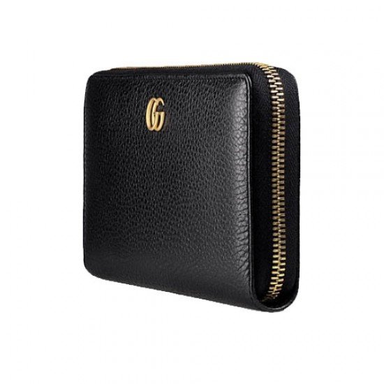 Gucci Black Leather Full Zip Wallet