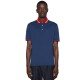 GG pique polo shirt blue red