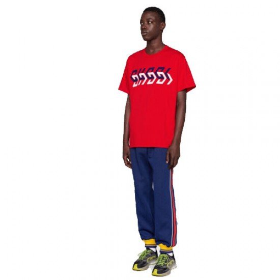 Gucci print cotton jersey T-shirt Red