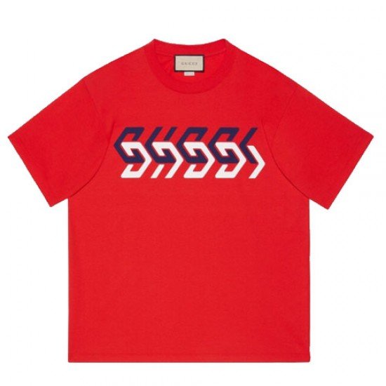 Gucci print cotton jersey T-shirt Red