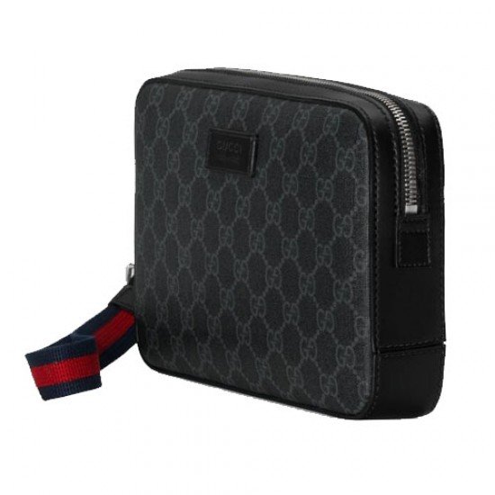 Mens clutch bag in GG Supreme canvas