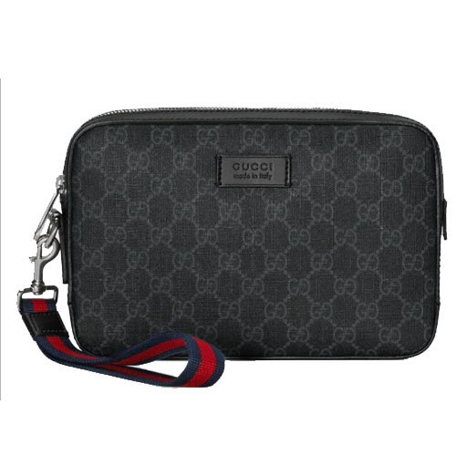 Men's clutch bag in GG Supreme canvas