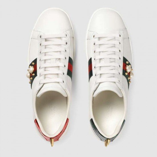 Ace Women Studded Leather Sneakers