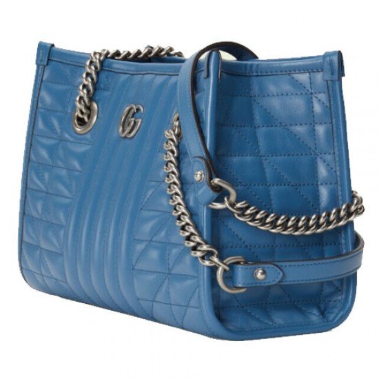 GG Marmont small tote bag blue