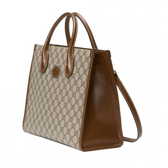 GG Retro Small Tote Bag Beige Ebony