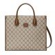 GG Retro Small Tote Bag Beige Ebony