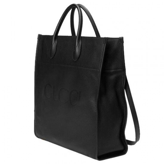 Large tote bag with Gucci logo Black