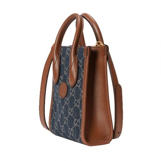 GG Mini Tote Denim Blue