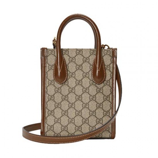 GG Retro Mini Tote Bag Beige Ebony