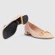 Women horse rack flat ballet shoes Pink