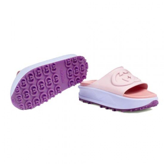 Women hierarchy GG slippers pink purple