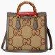 Diana GG pattern bamboo  tote bag