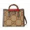 Diana GG pattern bamboo  tote bag