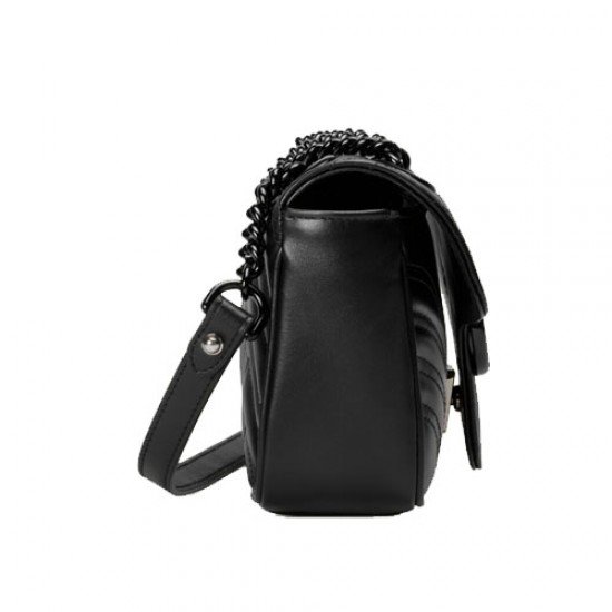 GG Marmont quilted mini bag black