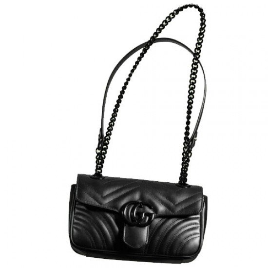 GG Marmont quilted mini bag black