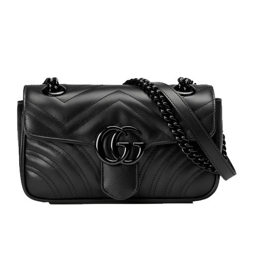 GG Marmont quilted mini bag black