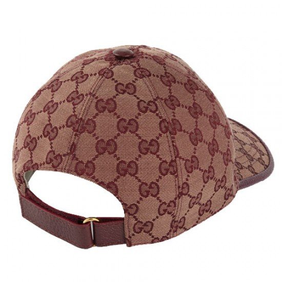 GG canvas baseball cap burgundy