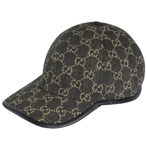 GG Denim Baseball Cap Black