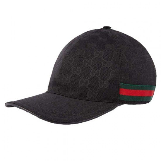 Striped Web GG Canvas Baseball Cap