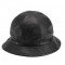 leather bell hat black