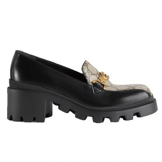 Ladies Interlocking GG Loafers Black