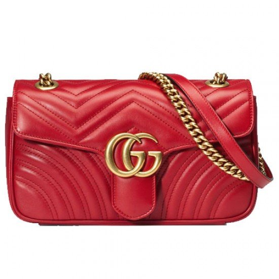 GG Marmont Small Shoulder Bag Red