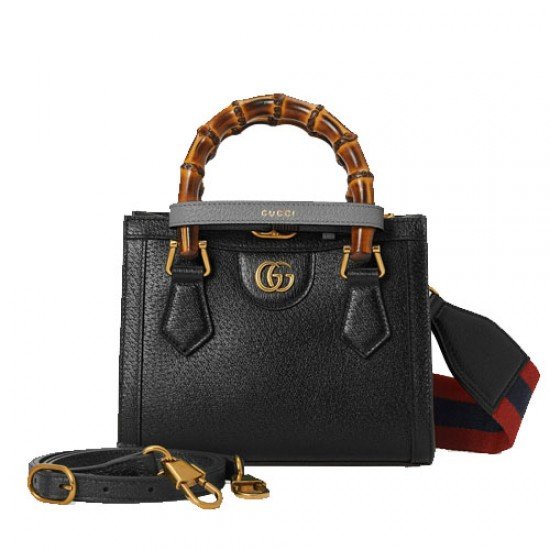 Gucci Diana Bamboo Mini Tote Bag Black