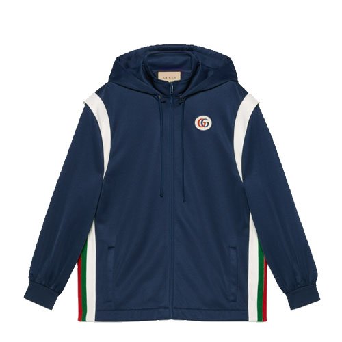 Gucci jersey zip-up jacket