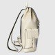 GG Print Embossed Backpack White