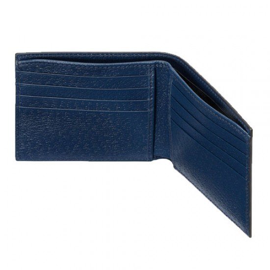 GG Marmont Leather Bifold Wallet Royal Blue