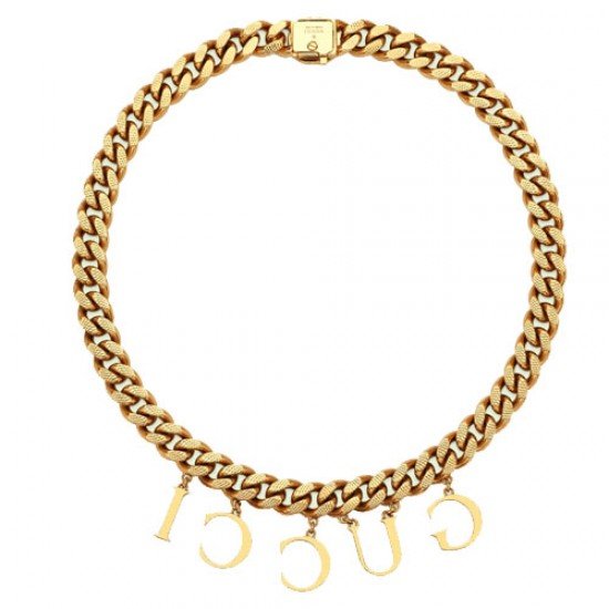 GUCCI necklace with handwriting Gold