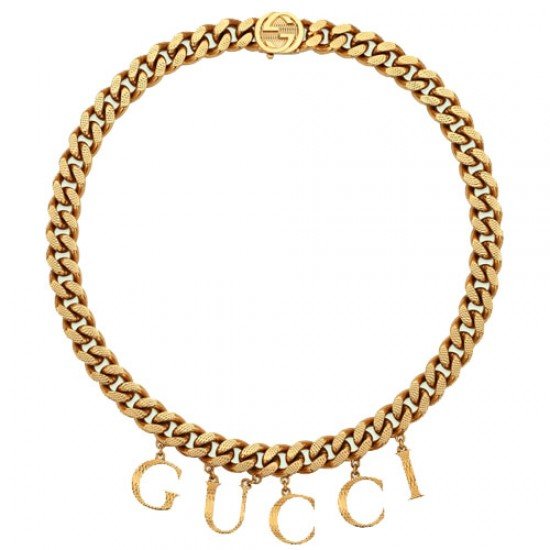 GUCCI necklace with handwriting Gold