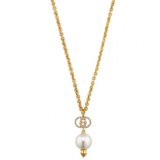 Interlocking GG Pearl Necklace