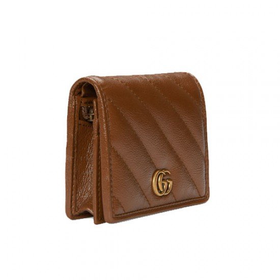 GG Marmont Card Holder Brown