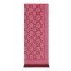 GG Jacquard Pattern Knit Wool Scarf Pink