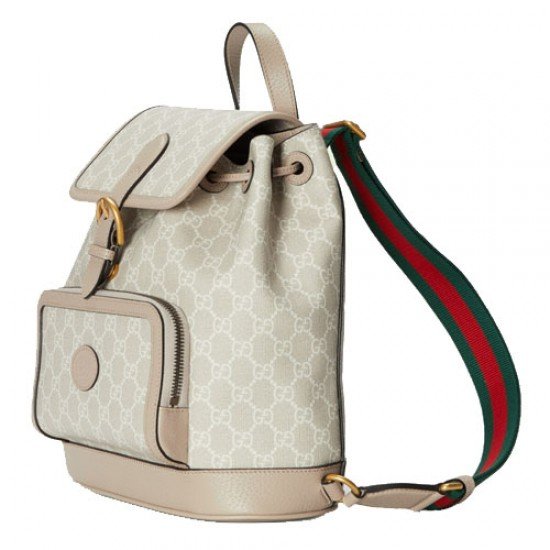 Interlocking GG Backpack Beige White