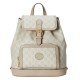 Interlocking GG Backpack Beige White