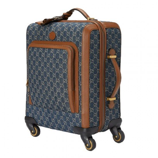 Gucci GG Denim Luggage Blue