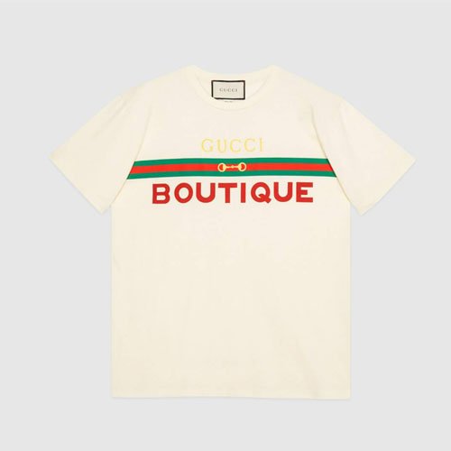 Gucci Boutique Print T-shirt White