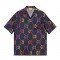 Super GG pattern silk bowling shirt