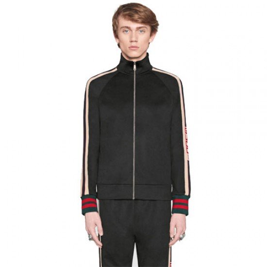 Gucci technical knitted jacket black