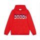 Mirror Effect Print Knit Sweatshirt Red