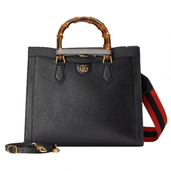 Gucci Diana Bamboo Medium Tote Black