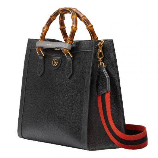 Gucci Diana Bamboo Medium Tote Black