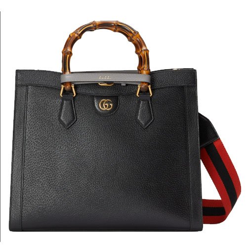 Gucci Diana Bamboo Medium Tote Black