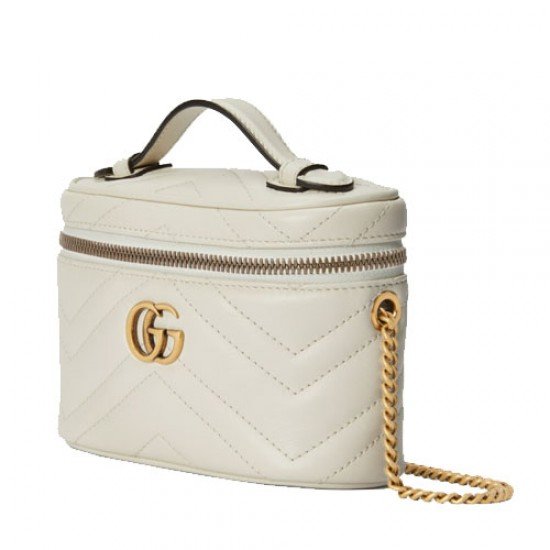 GG Marmont mini tote bag white