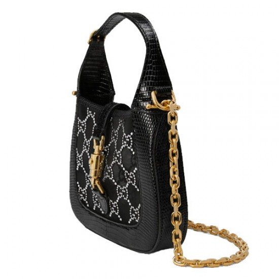 Jackie 1961 Crystal GG Lizard Mini Bag